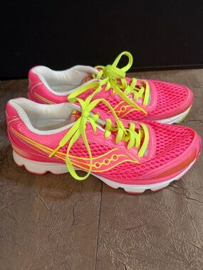 Saucony Shadow Genesis Running Shoes Neon Pink Women’s Size 9.5